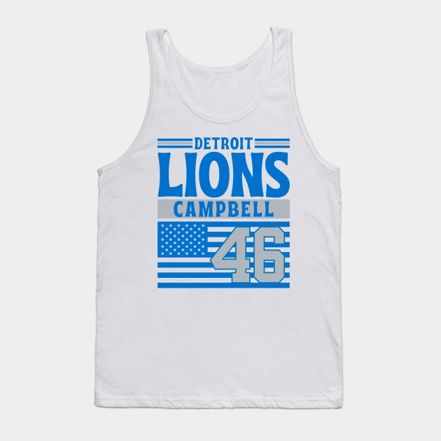 Detroit Lions Campbell 46 American Flag Football Tank Top by Astronaut.co